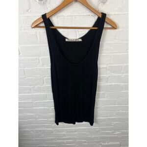 Michael Stars Women's Round-Neck T-Shirt Dress Sleeveless Black Size OS